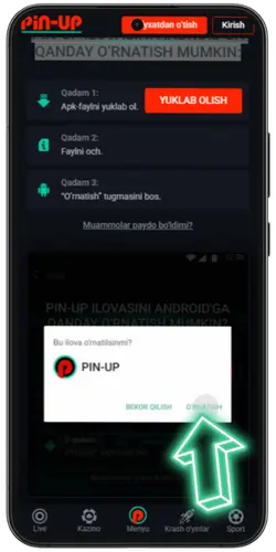 Ilovani yuklab olishni tasdiqlang