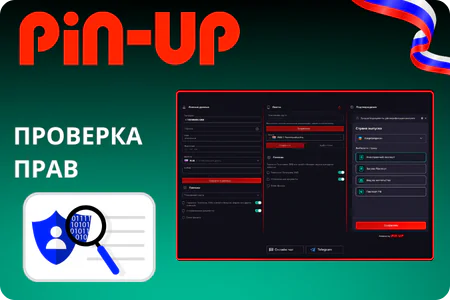 Pin Up Casino Проверка прав